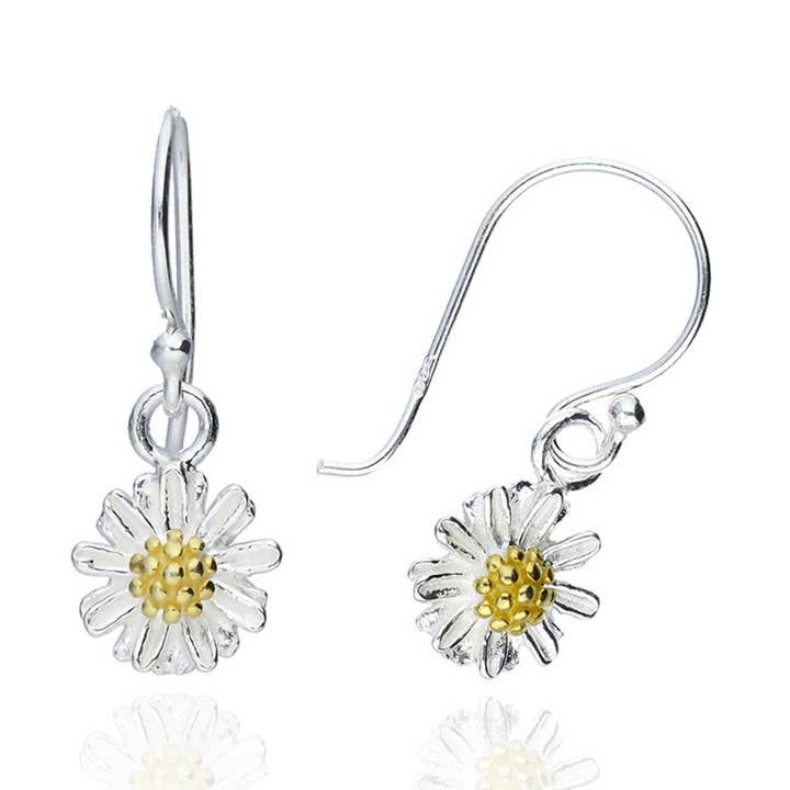 Sterling Silver Daisy Shine Earrings for wholesale by Las Joyas de Amanda