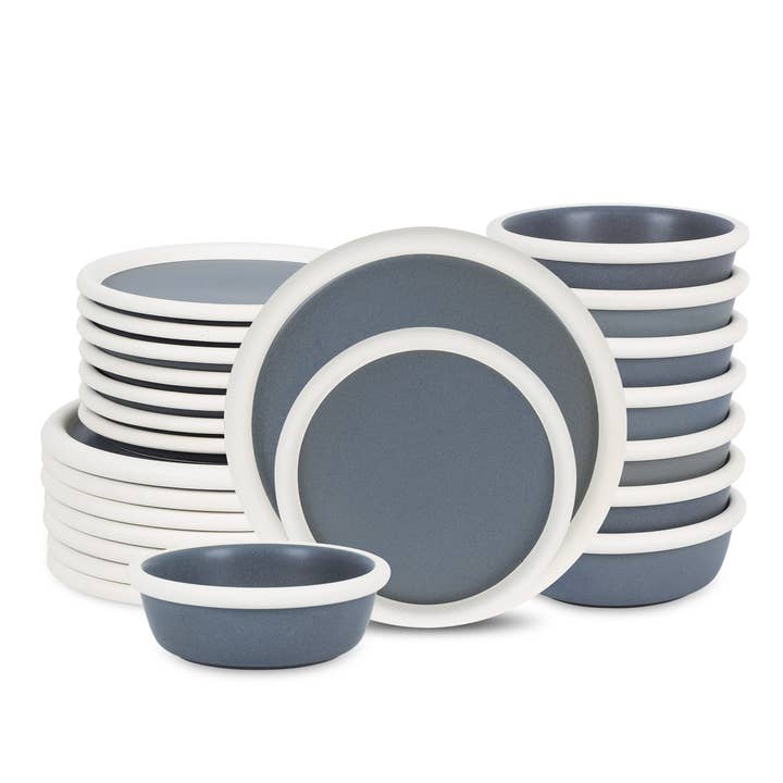 Stone + Lain - Wholesale Dinnerware Set - Capri Stoneware Dinnerware Set - Grey6