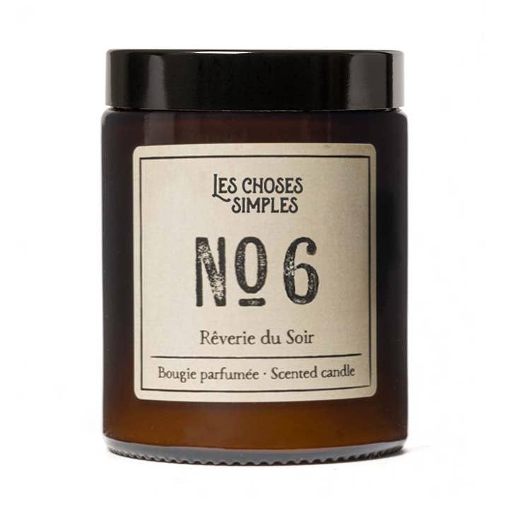 Medium Candle No 6 Rêverie du Soir (Black Amber & Lavender) for wholesale by Les Choses Simples