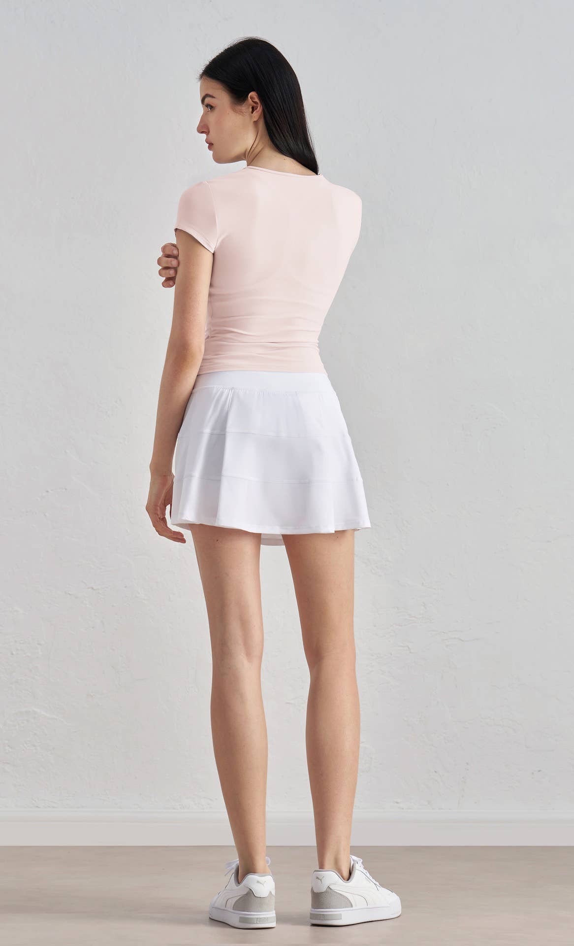 91thelabel – wholesale Athletic top – Women′s – Tessa Crew Neck Sculpting Short Sleeve Active Top T-Shirt14