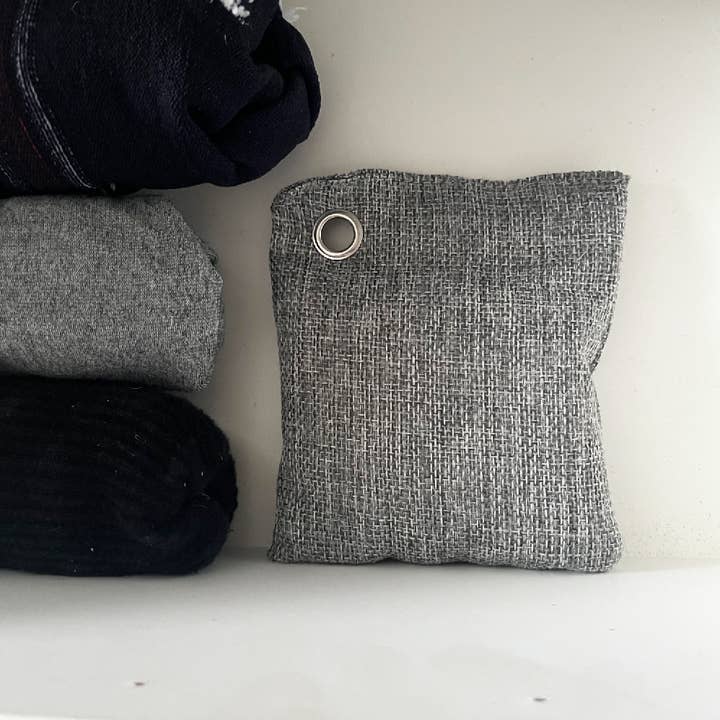 Cherish Planet – Purificador de ar por atacado – Sacos Purificadores de Ar de Carvão de Bambu (Cinza) - Conjunto de 21