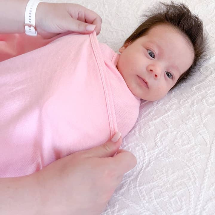 Koala Hugs Newborn Swaddle Wrap - Candy Pink (Summer) for wholesale by BABY LOVES SLEEP