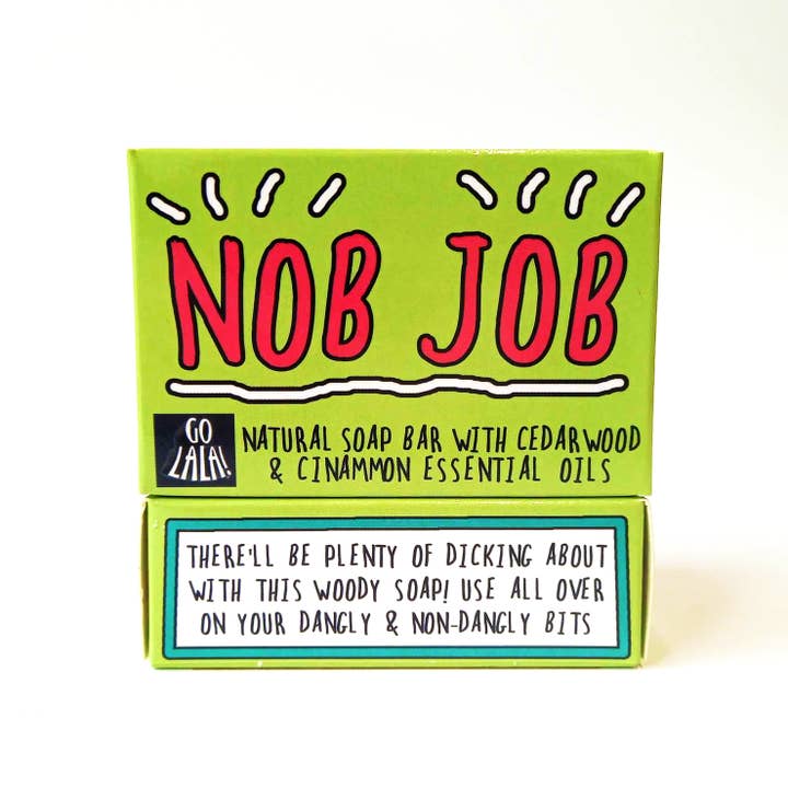 Go La La – wholesale Bar Soap – Nob Job Soap Cedarwood & Cinnamon Funny Gift