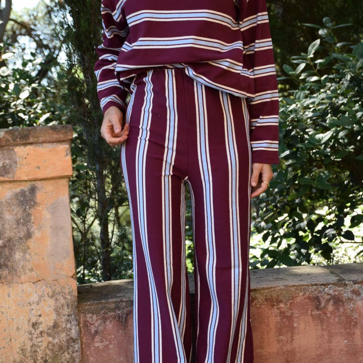 Filipa Burgundy Pants and other Purchase Wholesale gomas para. Free Returns & Net 60 Terms on Faire trending on Faire.