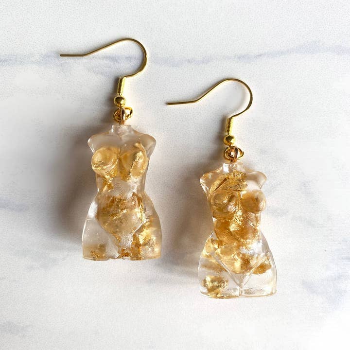 Solilo & Co - Vente Boucles d'oreilles pendantes - Boucles d'oreilles Déesse Curvy et Grande Taille4