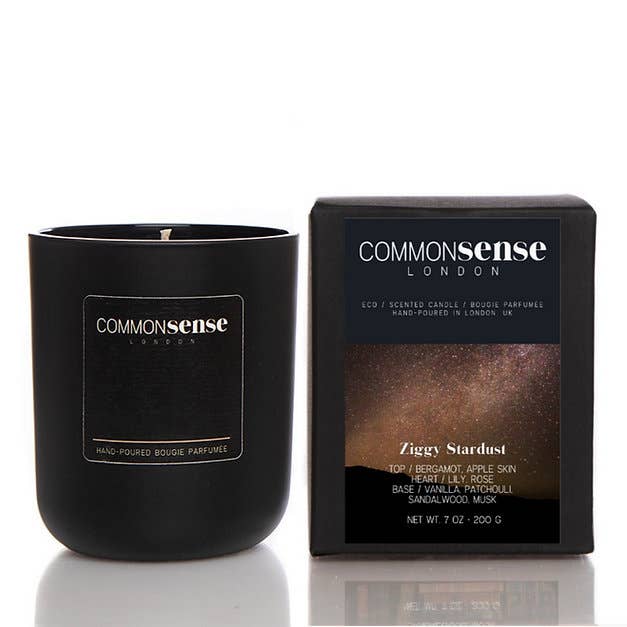 Ziggy Stardust, Monochrome soy glass candle for wholesale by Common Sense London