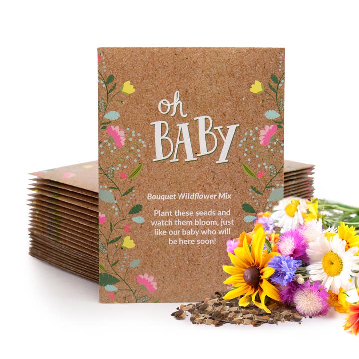 Bentley Seed Co. - Wholesale Plant Seeds - Oh Baby Baby Shower Brown - Bouquet Wildflower Seed Packets