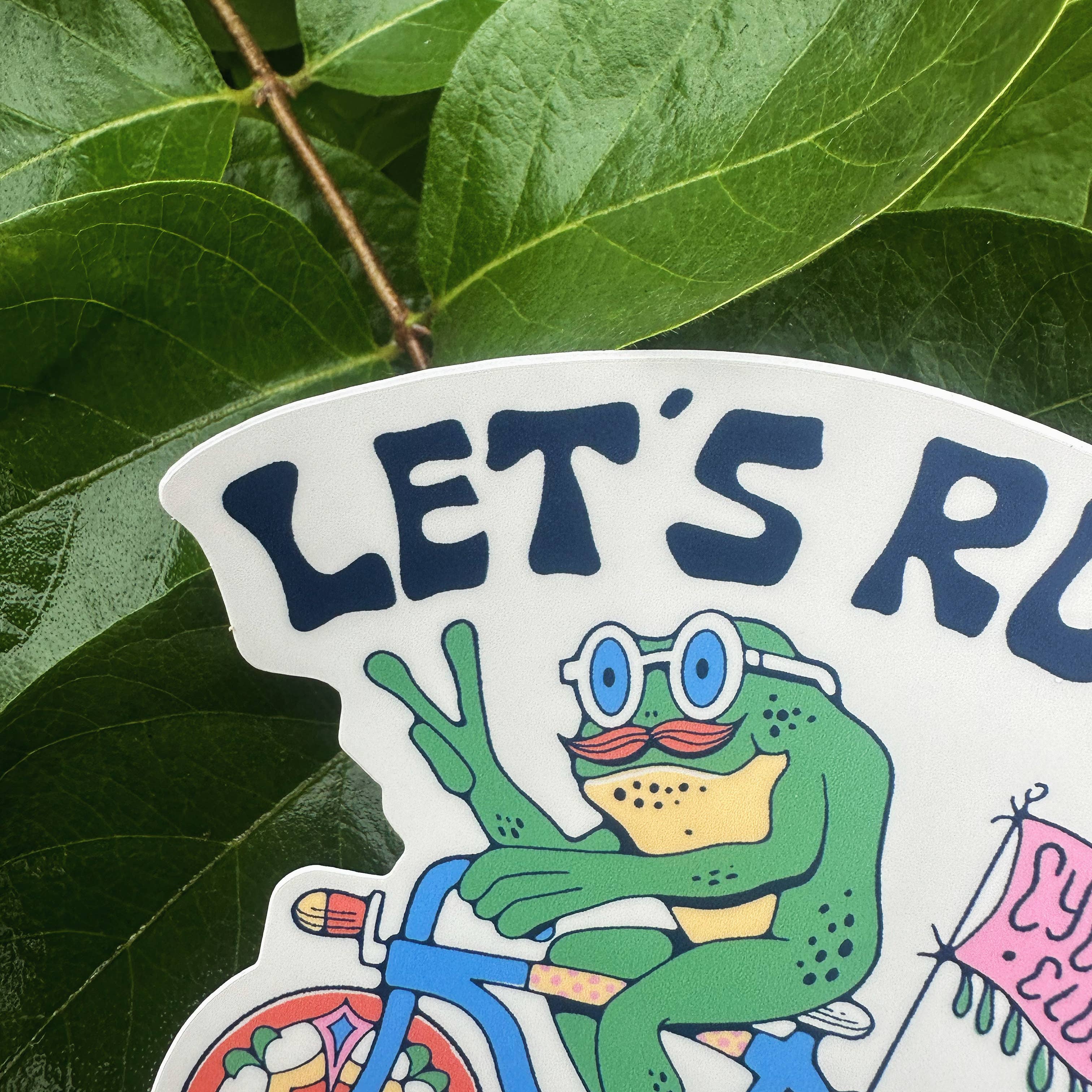 Menottees - Wholesale Sticker - Let's Roll Frog (wielerclub) | Sticker4