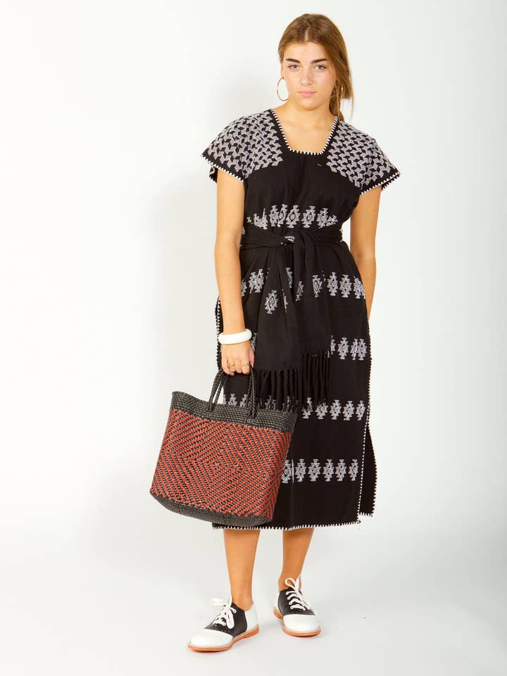 Midi Single Panel Huipil With Belt for wholesale by El Shoppo