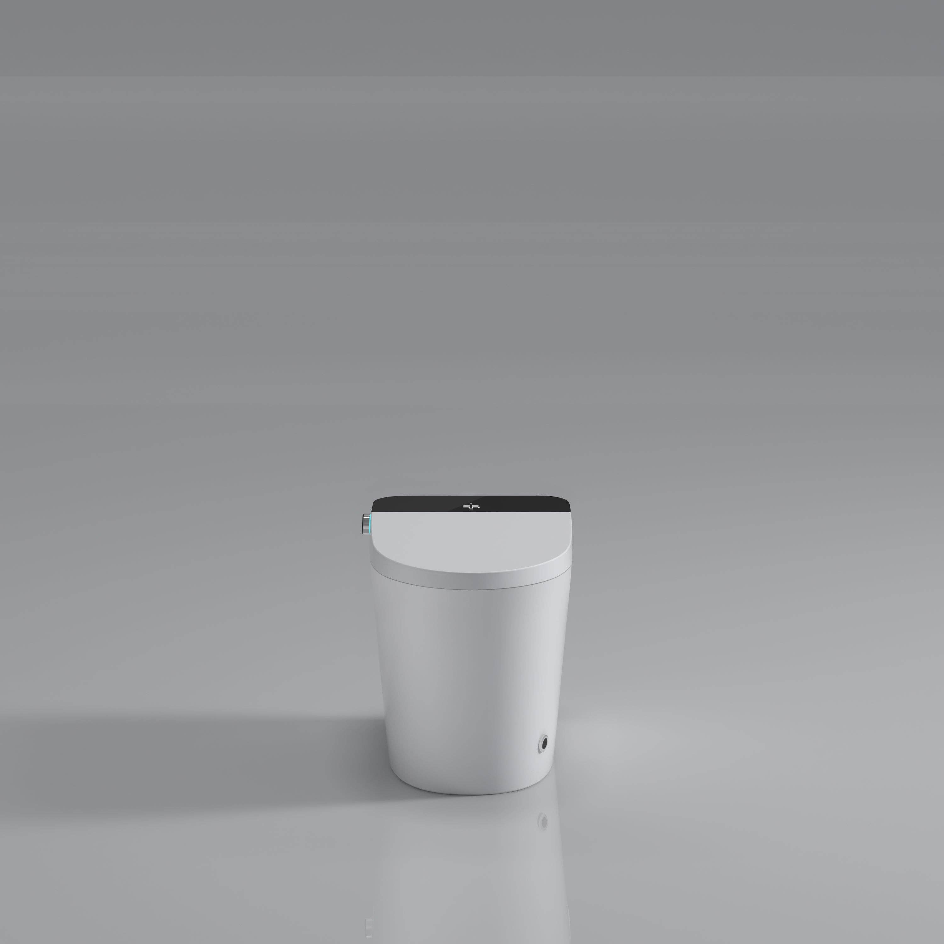 39F Inc. - Wholesale Toilet Paper Holder - Modern White Smart Toilet with Bidet Seat and LED Display10