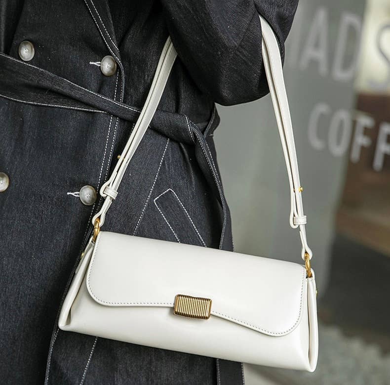 Sook Stainable – Engroshandel Skuldertaske – til kvinder – Ægte læder kuvert baguette taske7