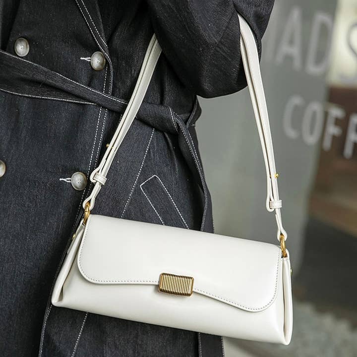 Sook Stainable – Engroshandel Skuldertaske – til kvinder – Ægte læder kuvert baguette taske7