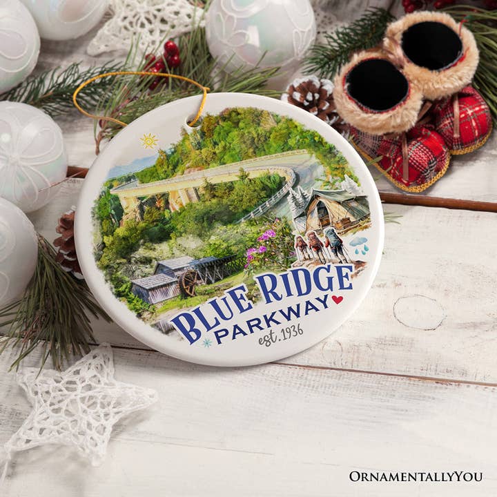 OrnamentallyYou – wholesale Ornament – Artistic Blue Ridge Parkway Travel Souvenir & Christmas Gift3