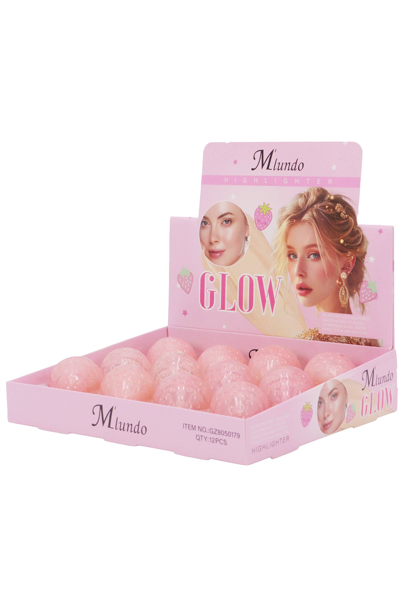 ASSORTED Strawberry Pat Glow Highlighter Bar - 12 Pcs for wholesale on Faire1