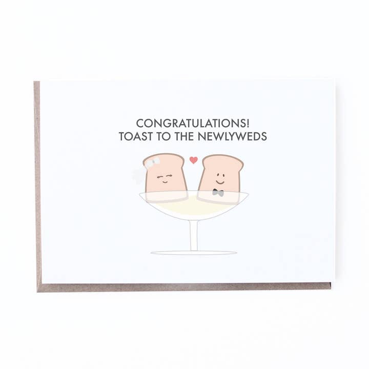 Toast Cartão Recém-casado por atacado de Design Missions Co.