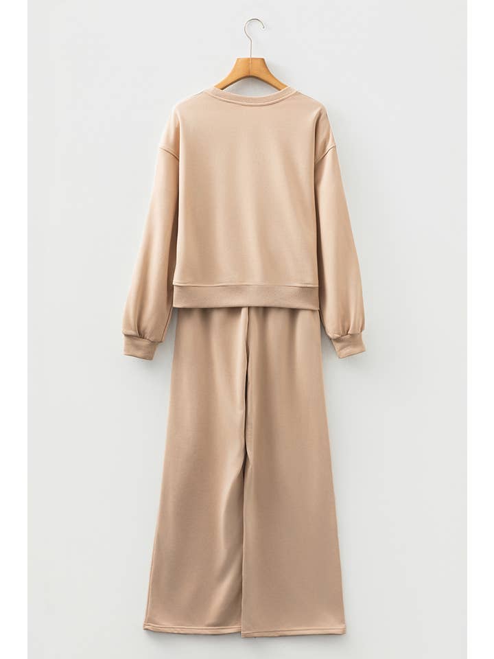 LA Society - Wholesale Lounge Set - Women's - LAS Striped Pullover Elastic Sweatpants 2pcs Outfit (S-XL)15