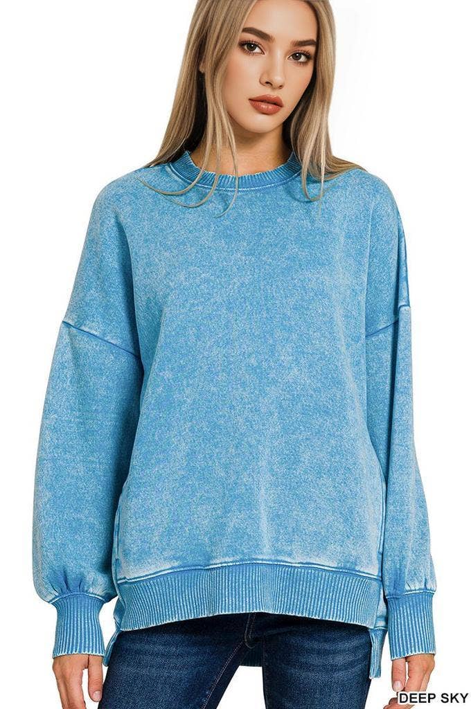 42POPS - Wholesale Sweatshirt - Women's - ',,, Fleece Hi Low Hem Pullover With Pockets26