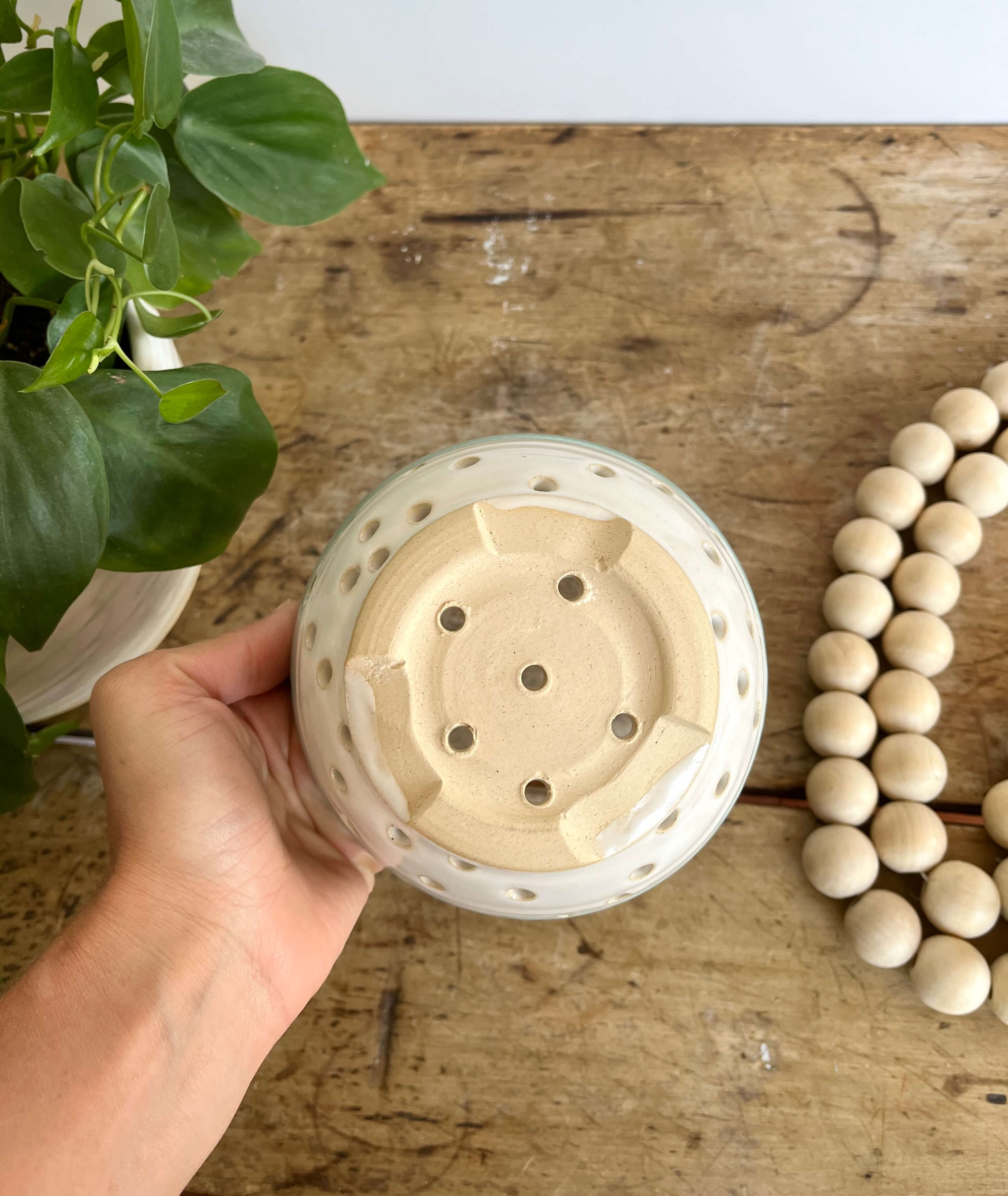 Coastal Clay Co. - Wholesale Colander - Classic Summer Berry Bowl With Saucer - Ceramic Colander21
