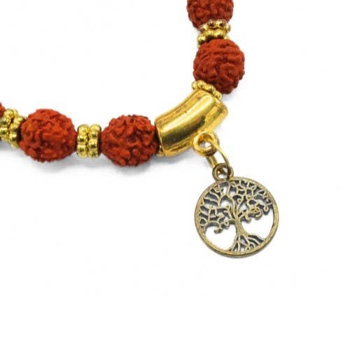 Green Tree – Pulseira de missangas por atacado – Pulseira Rudraksha - Árvore da Vida, 6 unidades1