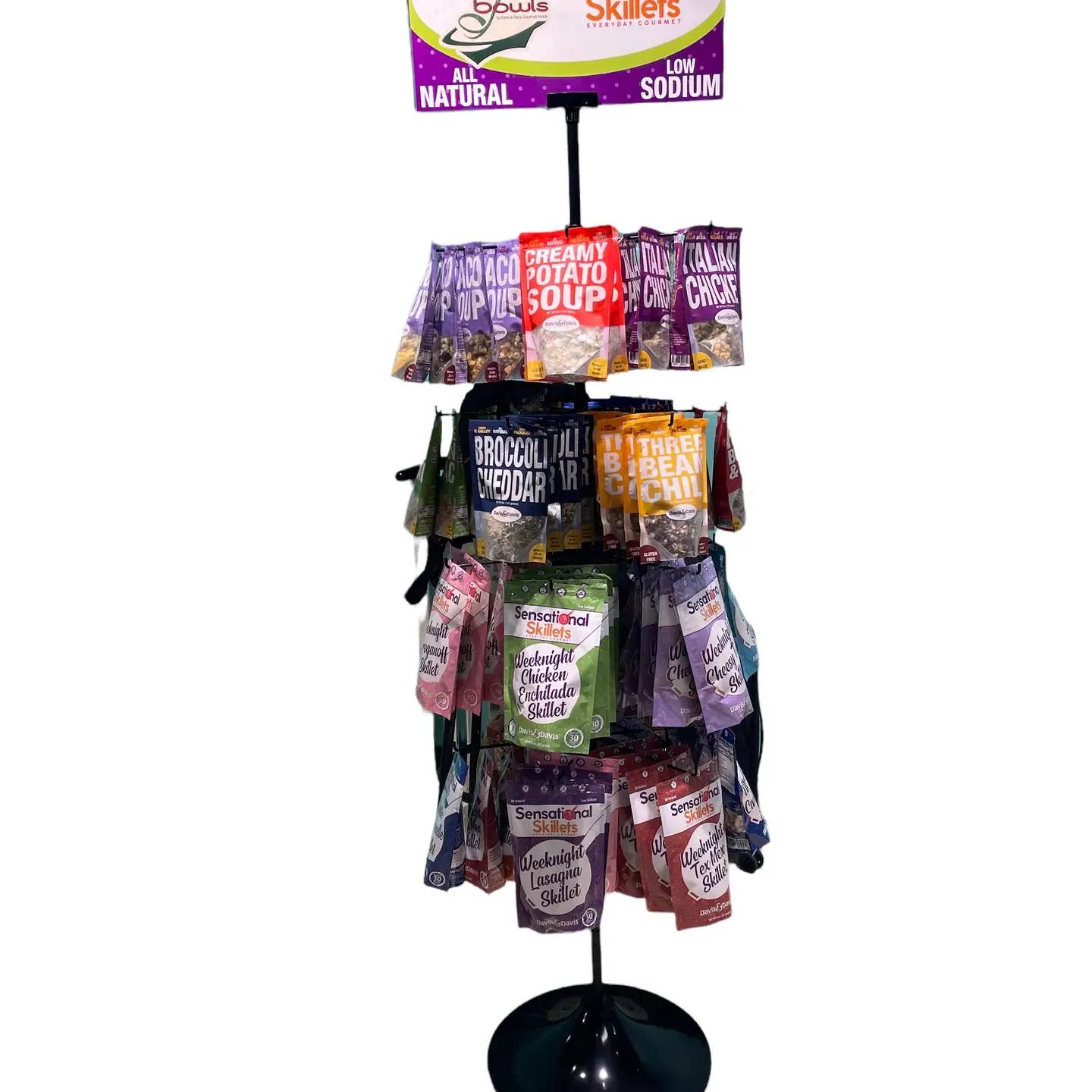 Davis & Davis Gourmet Foods - Wholesale Soup - Bountiful Bowls/Sensational Skillet Floor Spinner Refill Pac
