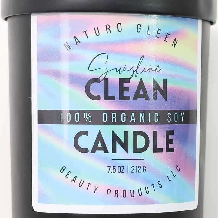Bougie au soja 100 % biologique - Sunshine Clean Candle Aromatherapy Lavender pour la vente par Naturo Gleen Beauty Products