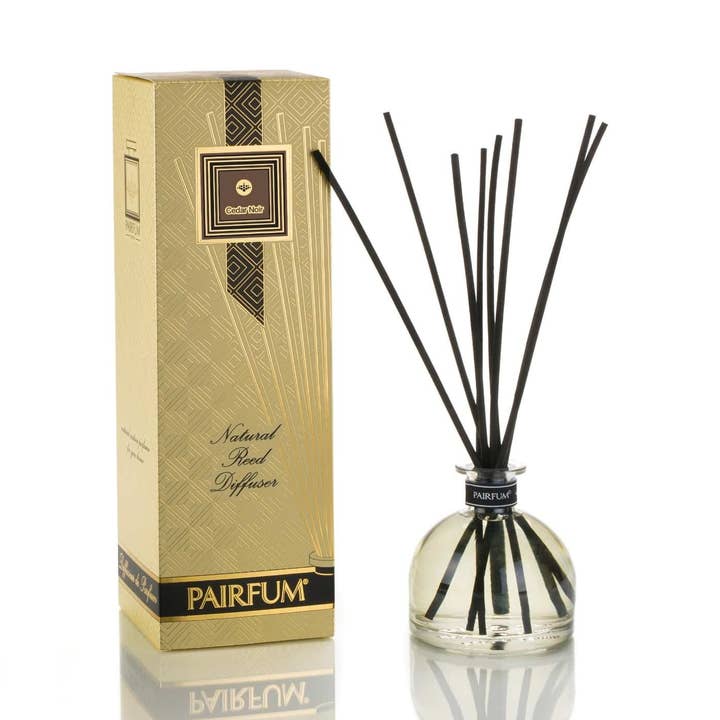 Grote rietdiffuser - Bell Shape - Cedar Noir voor wholesale door Pairfum London