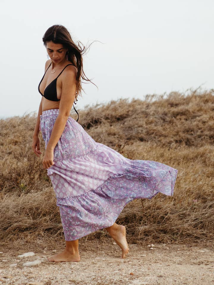 The Nala Skirt - Lavender Drift for wholesale by Guava Lane