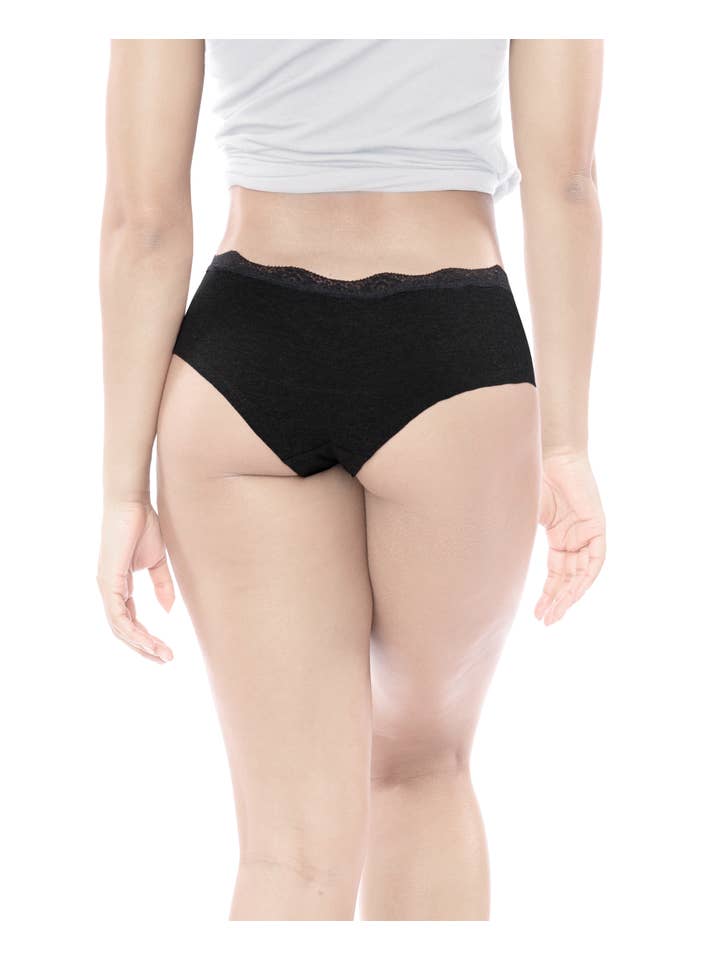 Core Solids 10 Pack Women's Lace Trim Cotton Hipster Panties for wholesale on Faire