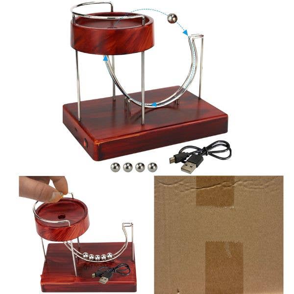 The Kinetic Roller - Desktop Series - Brown Box Packaging - for wholesale by St. Louis Wholesale LLC