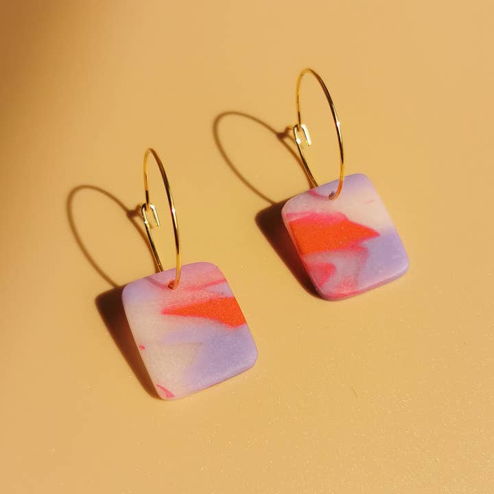 Santøclay Handmade - Wholesale Hoop Earrings - Bunte Creolen – Handgefertigt & 18K vergoldet5