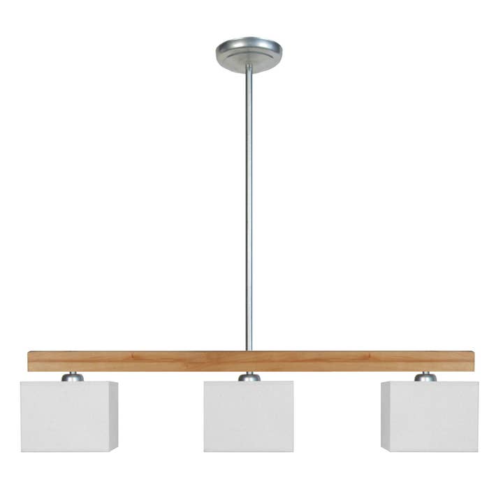 FRIGGA - Natural and White Wood Beam Chandelier for wholesale by Tosel Shop