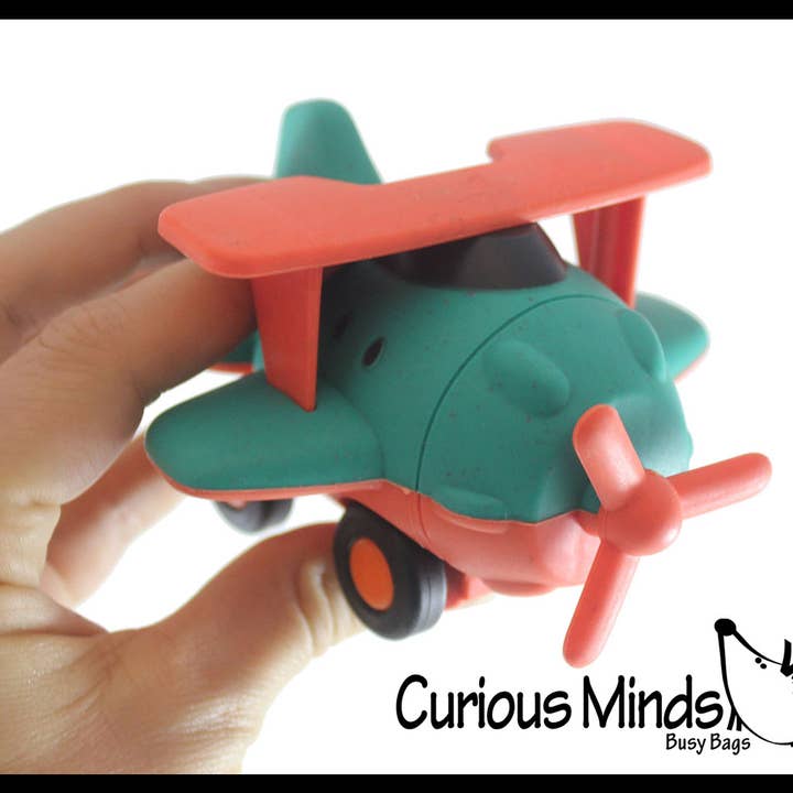 Curious Minds Toys - Vente Avion miniature – enfant - 1 petit hélicoptère en forme d'avion - Blé compostable écologique3