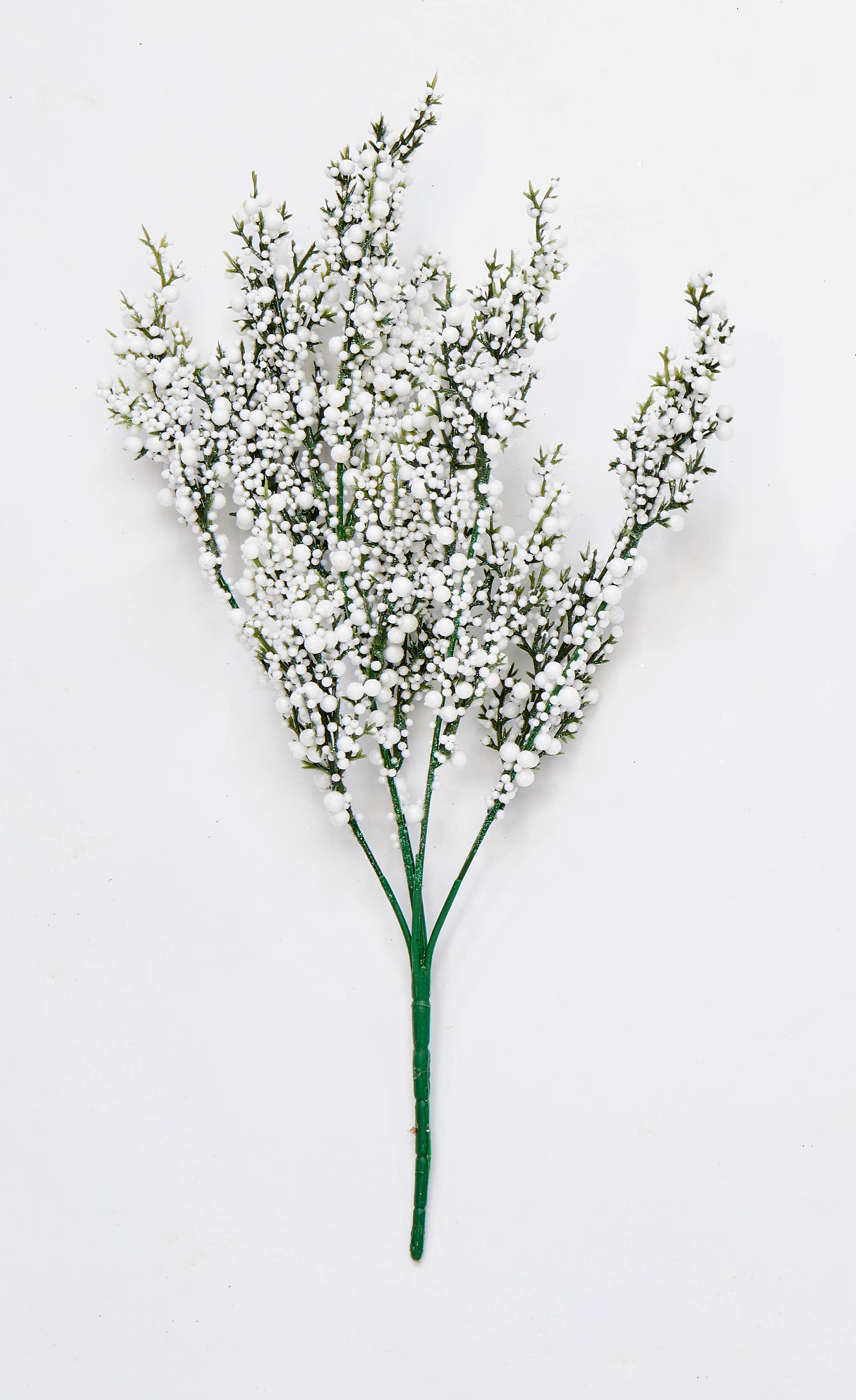 WORTH IMPORTS - Wholesale Artificial Flowers - 15" Glittered White Berry Bush0
