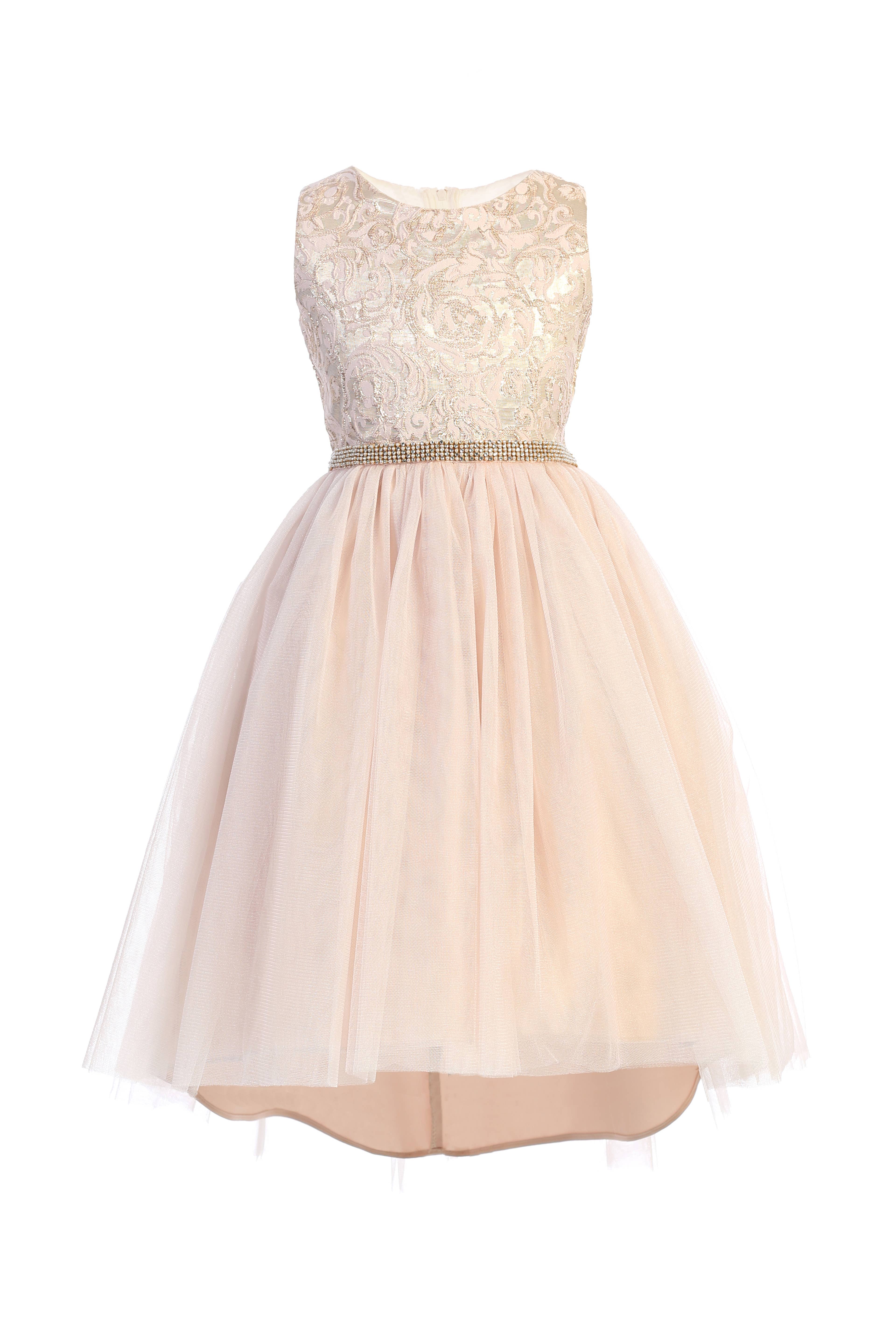 Sweet Kids, Inc. - Wholesale Dress - Kids - SK805 - luxe jacquard hi-low with satin & tulle6