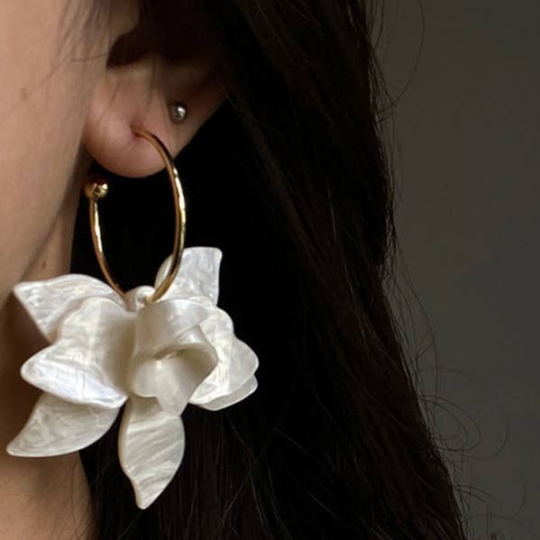 Flower Shape Drop Earrings for wholesale by Plush Looks