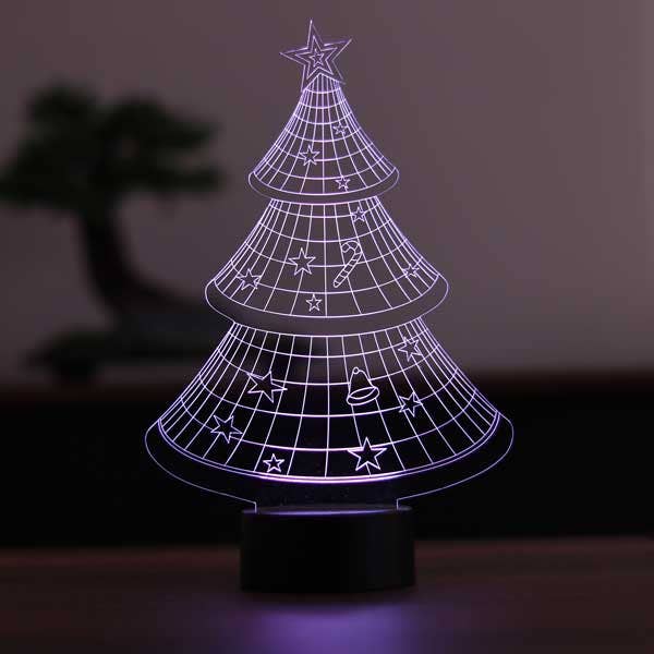 Lampe 3D Sapin Lutin Noël