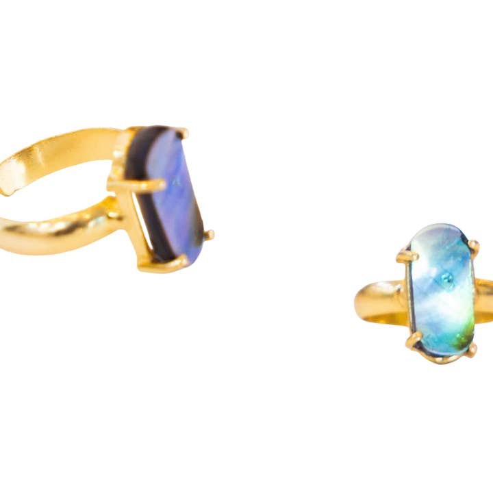 Anel de Única Concha de Abalone (Garra) por atacado de GemAddicted