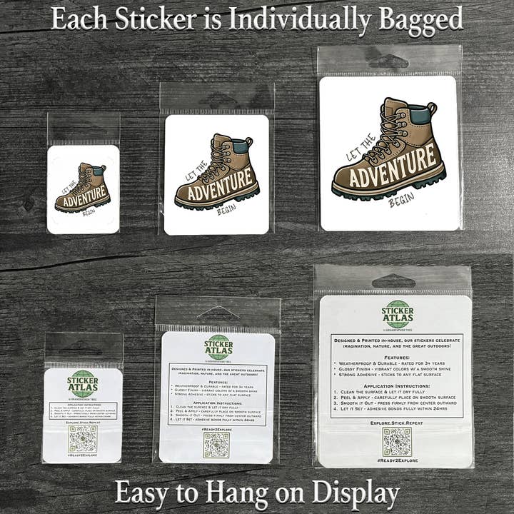 Sticker Atlas - Wholesale Sticker - Let Adventure Begin Sticker1