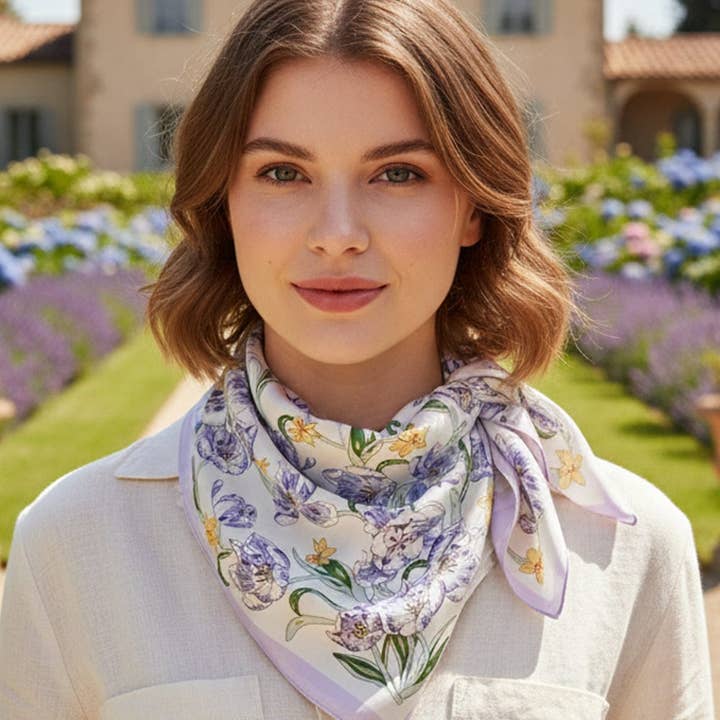 MiMi Wholesale - Wholesale Bandana - Women's - BS0114 Floral Print Bandana8