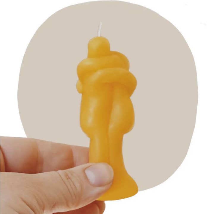 Natural Beeswax SMALL HUG Candle for wholesale by RANI BAN CO