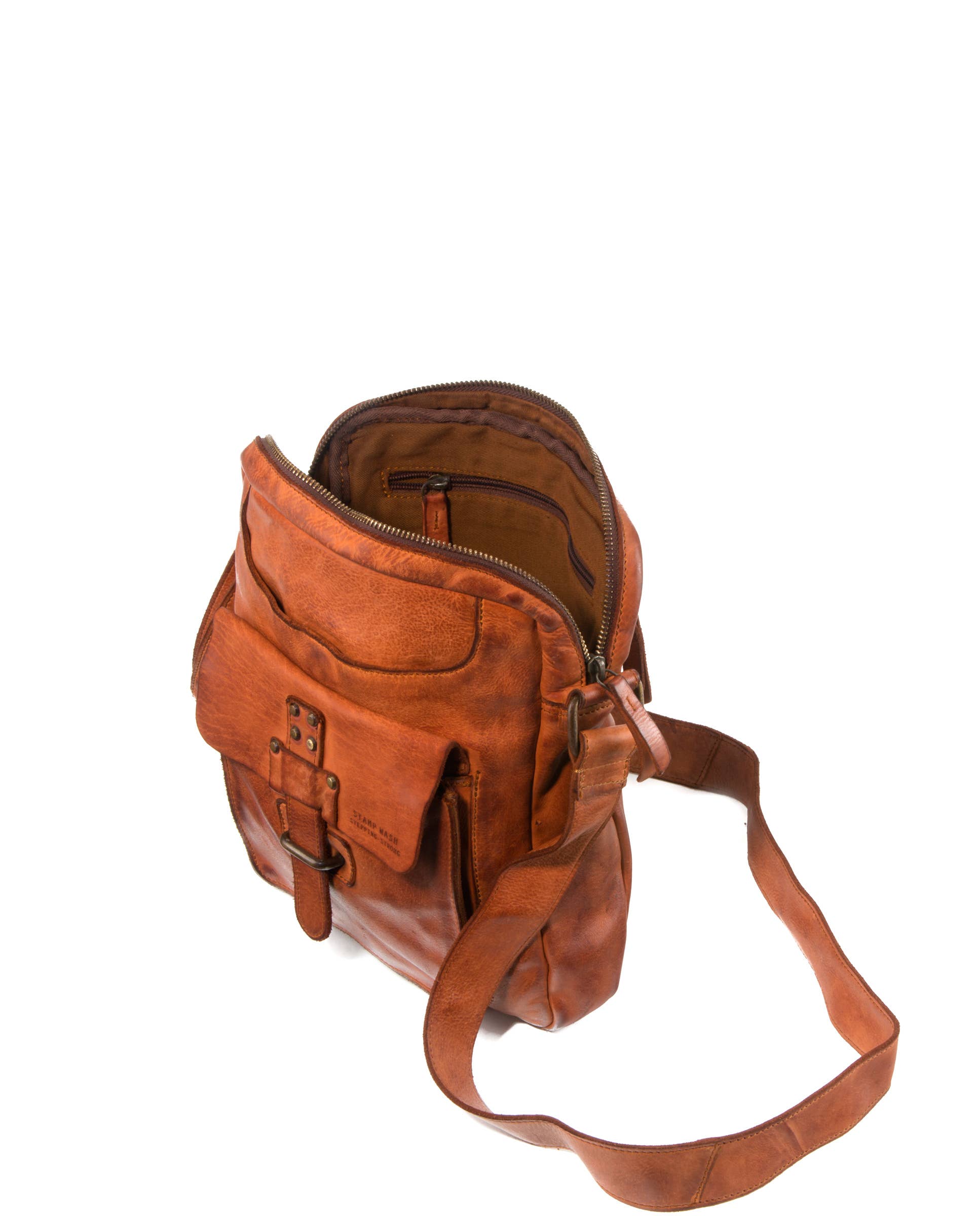 Stamp - Vendita all'ingrosso Tracolla - Uomo - Borsa a tracolla da uomo Stamp in pelle color pelle3