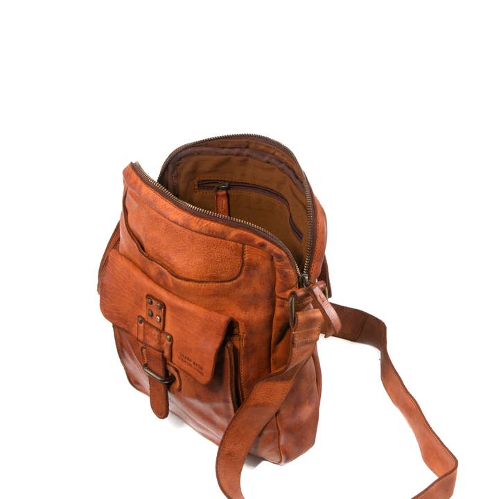 Stamp - Vendita all'ingrosso Tracolla - Uomo - Borsa a tracolla da uomo Stamp in pelle color pelle3