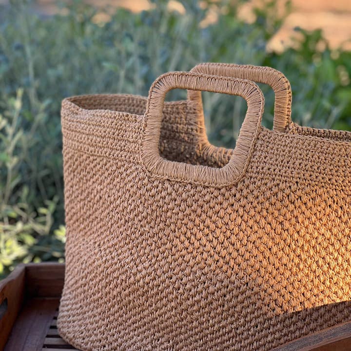 Handwoven Turkish Pazar Carryall – Artisan Market Tote for wholesale by Pine & Palm Home