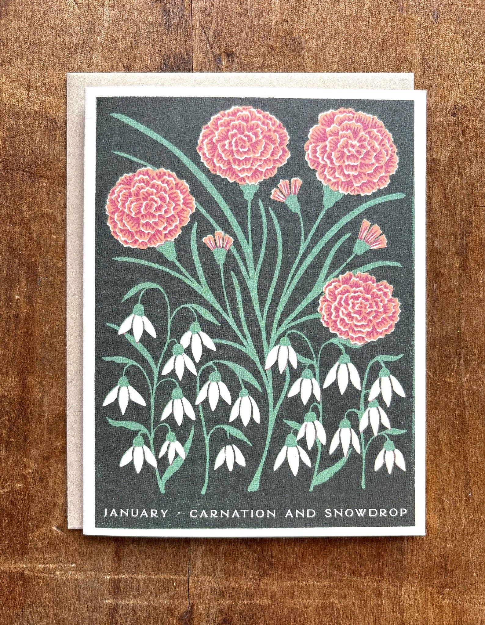 Katharine Watson - Wholesale Everyday Greeting Card - Birth Month Flowers: January Greeting Card0