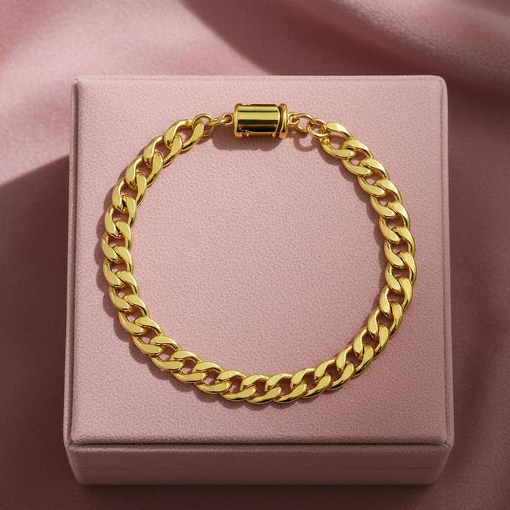 Bracelet à maillons cubains (7MM) pour la vente par Freedom Clasp