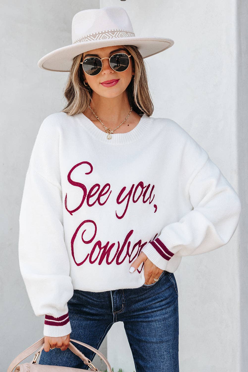 LALA LOO - Venta al por mayor Jersey de punto - Mujer - Jersey Bordado Western See You Cowboy19