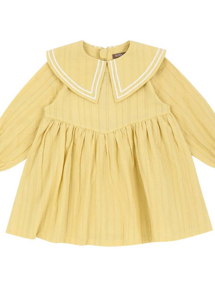 ToTo Heros - Wholesale Dress - Kids - Sarah Wide Collar Textured Dress