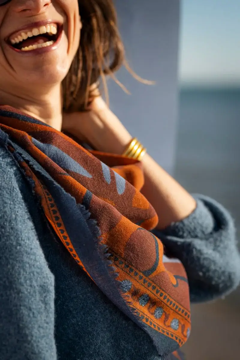 BOULBAR - Vendita all'ingrosso Sciarpa - Donna - Sciarpa in lana Eclat blu1