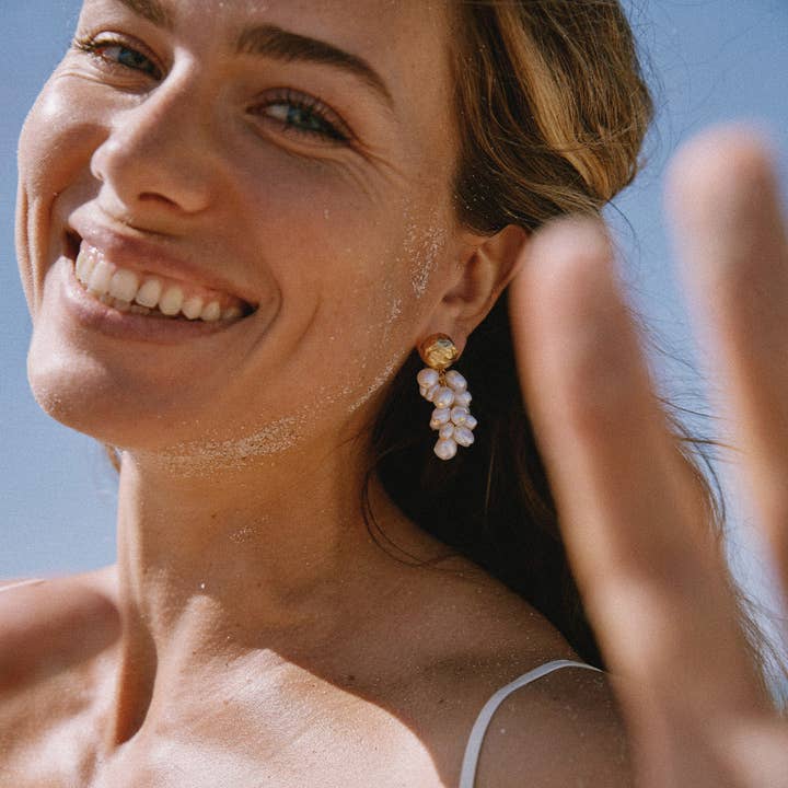 Agapée Jewelry - Wholesale Dangle Earrings - Grappa Earrings | Jewelry Gold Gift Waterproof4