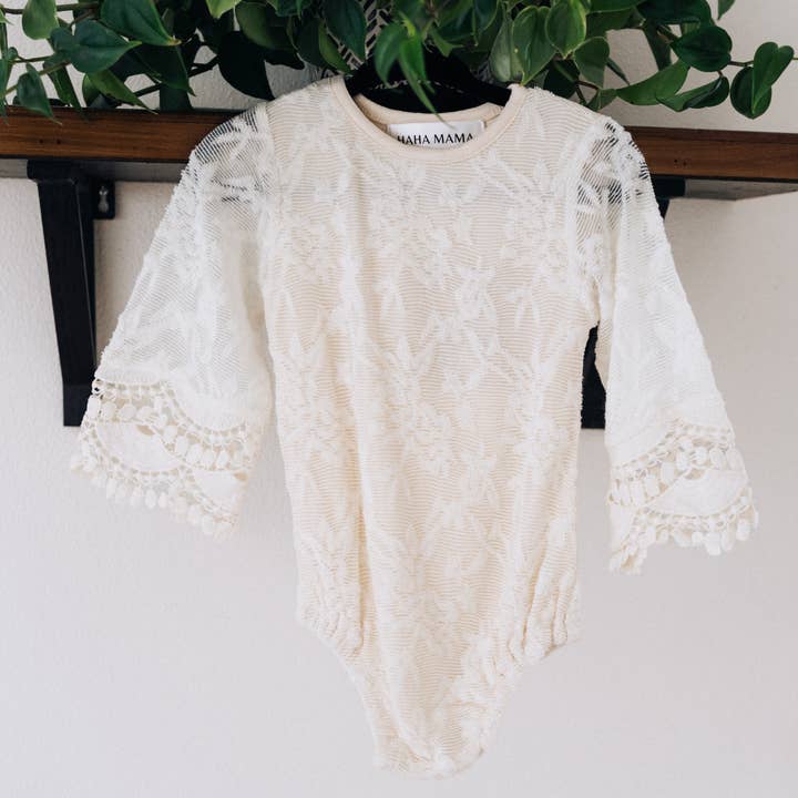 Ivory Lace Mommy & Me Dress - Infant for wholesale by HAHA MAMA Clothing